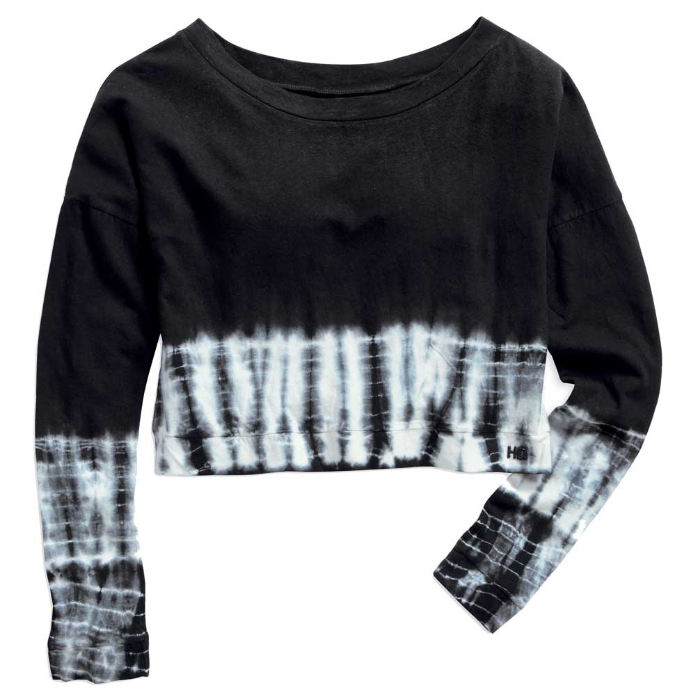 Harley-Davidson® Women's Cropped Tie Dye Top Tee Long Sleeve