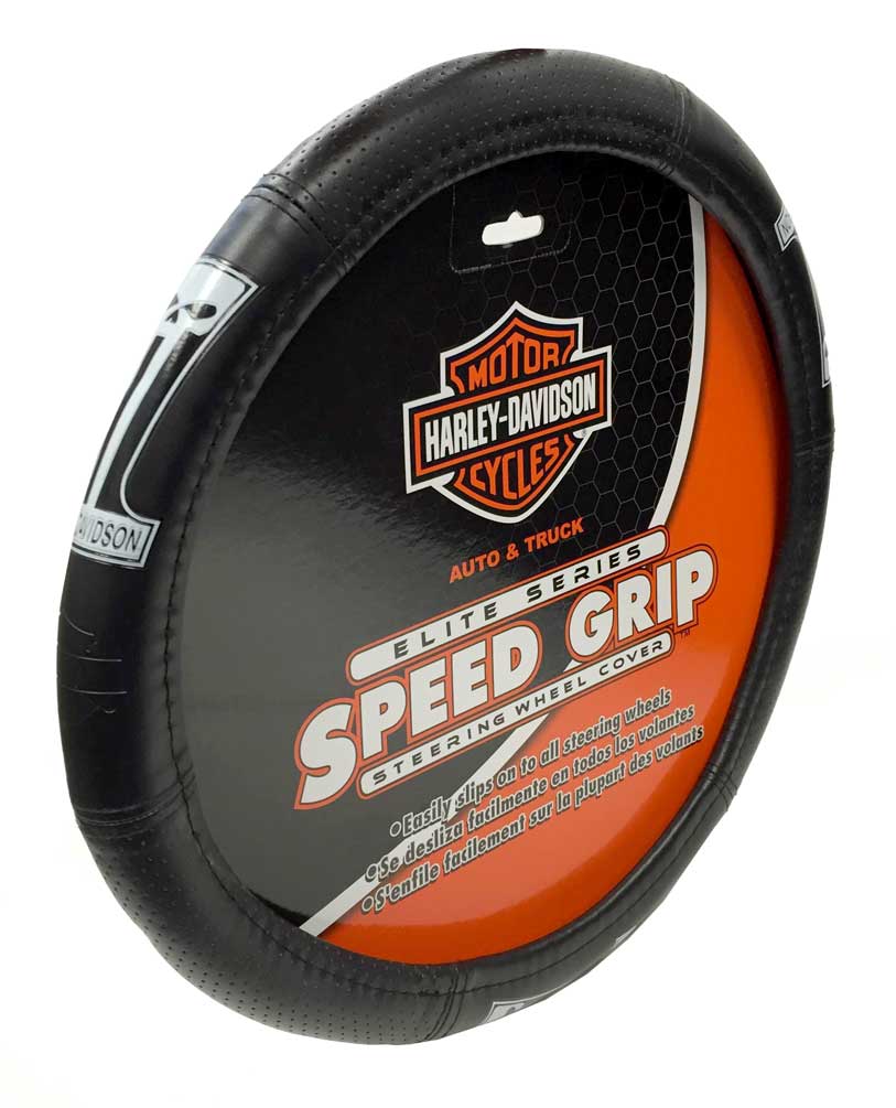 Harley-Davidson Elite Steering Wheel Cover, Dark Custom #1 Skull, Black 6636 - Wisconsin Harley-Davidson