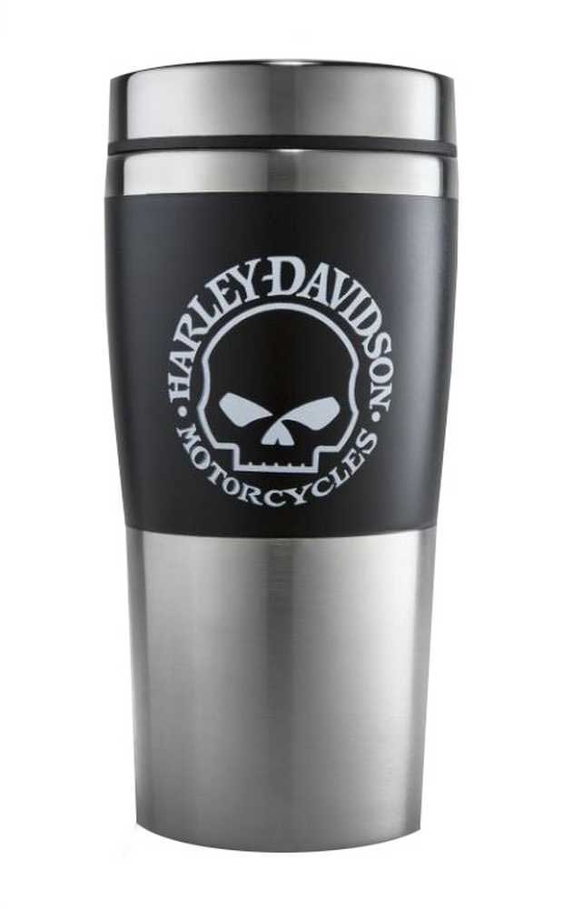 Harley-Davidson Willie G Skull Insulated Travel Mug 16 oz, Coffee Mug 99223-16V - Wisconsin Harley-Davidson