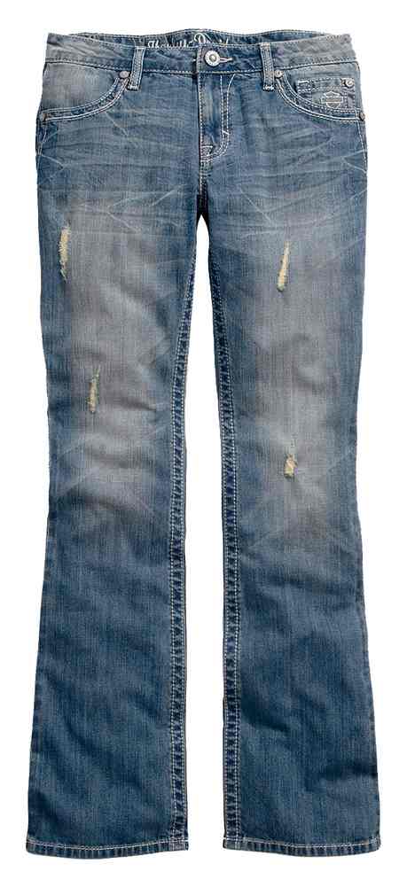 Harley-Davidson Women's Vintage Curvy Boot Cut Studded Mid-Rise Jeans 99173-16VW - Wisconsin Harley-Davidson
