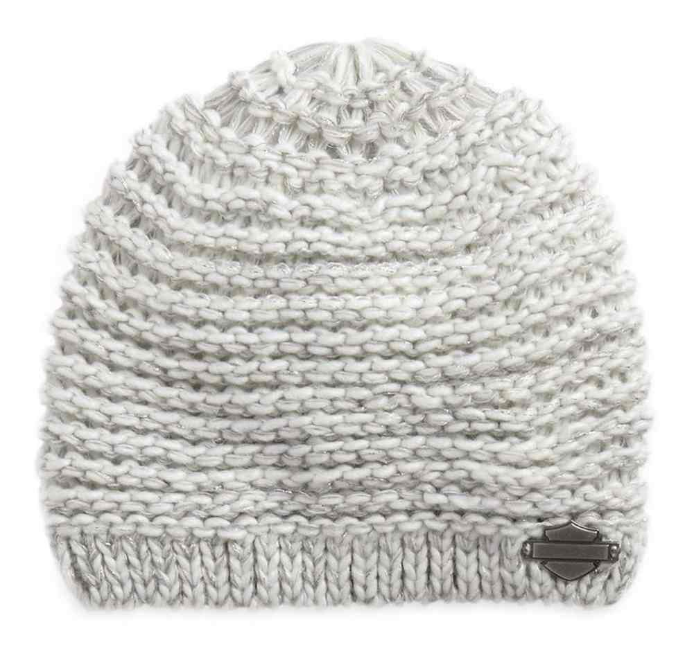 Metallic Marled Knit Beanie Hat 