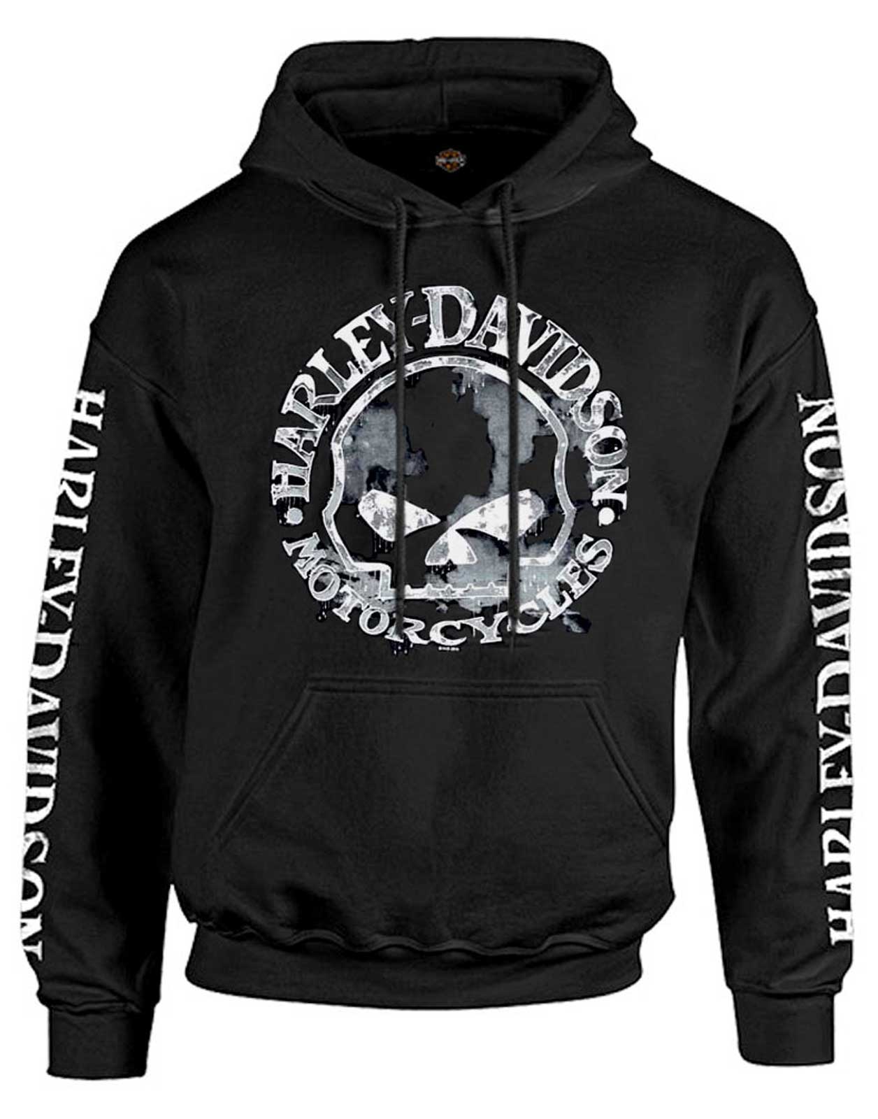 Harley-Davidson Mens Sweatshirt Willie G Skull H-D Pullover Black 30296648 