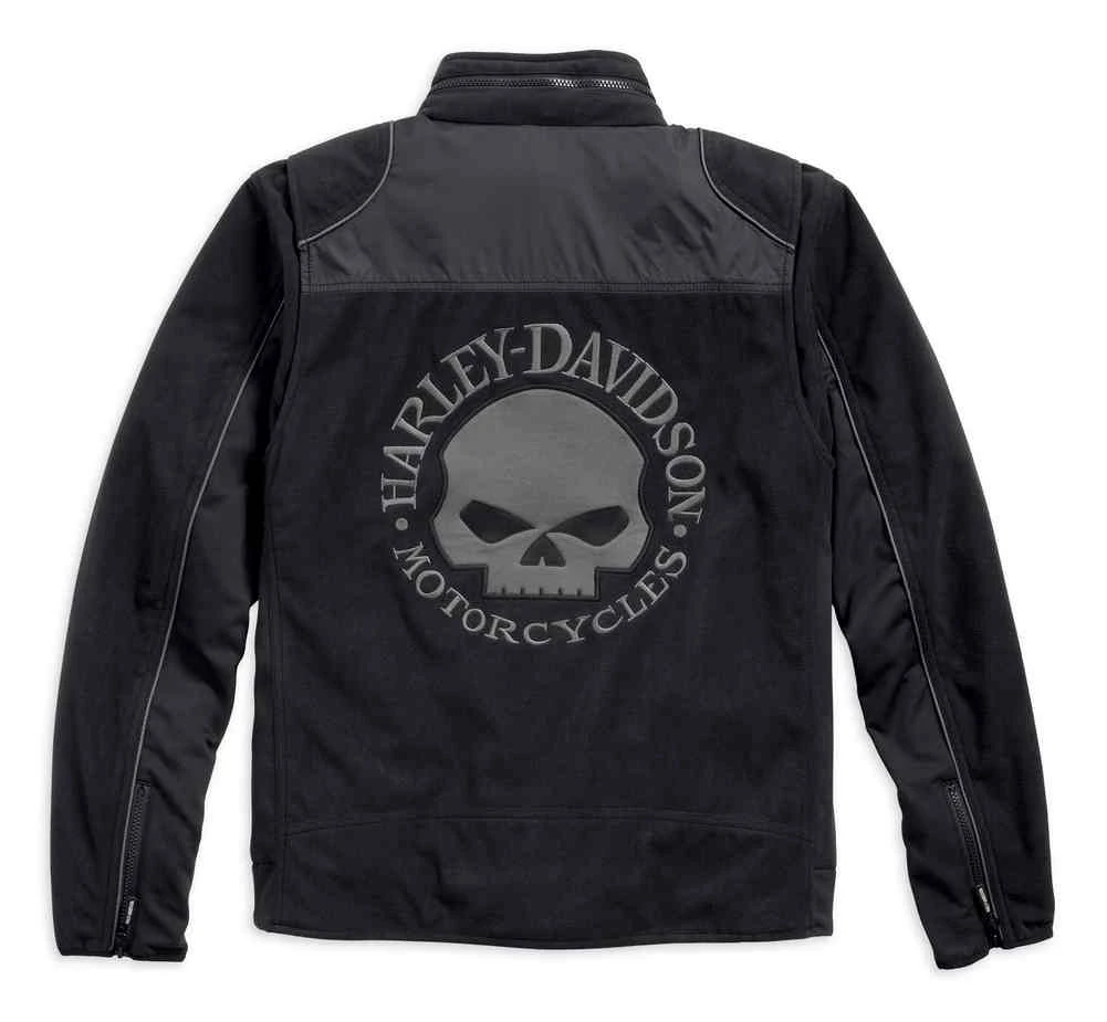 Harley-Davidson Free Shipping - Harley-Davidson Men's Skull Windproof Fleece Casual Jacket, Black 98576-16VM - Free Shipping on many products plus Orders Over $99