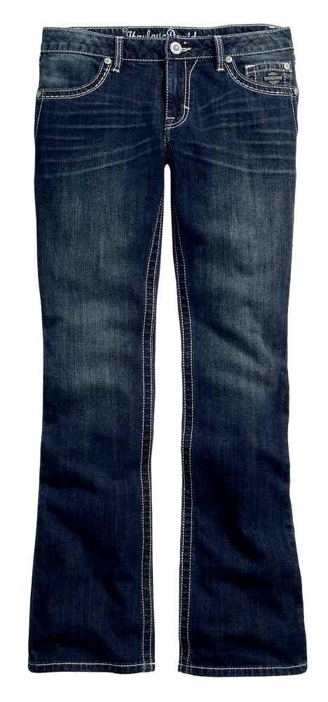 Harley-Davidson Womens Curvy Boot Cut Embellished Logo Mid-Rise Jeans 99175-16VW - Wisconsin Harley-Davidson