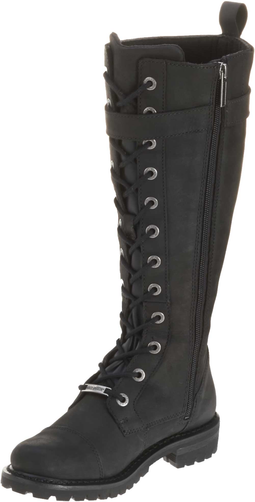 Harley-Davidson Women's Savannah Black Leather 14-Inch Motorcycle Boots D81489 - No Hassle Returns at Wisconsin Harley