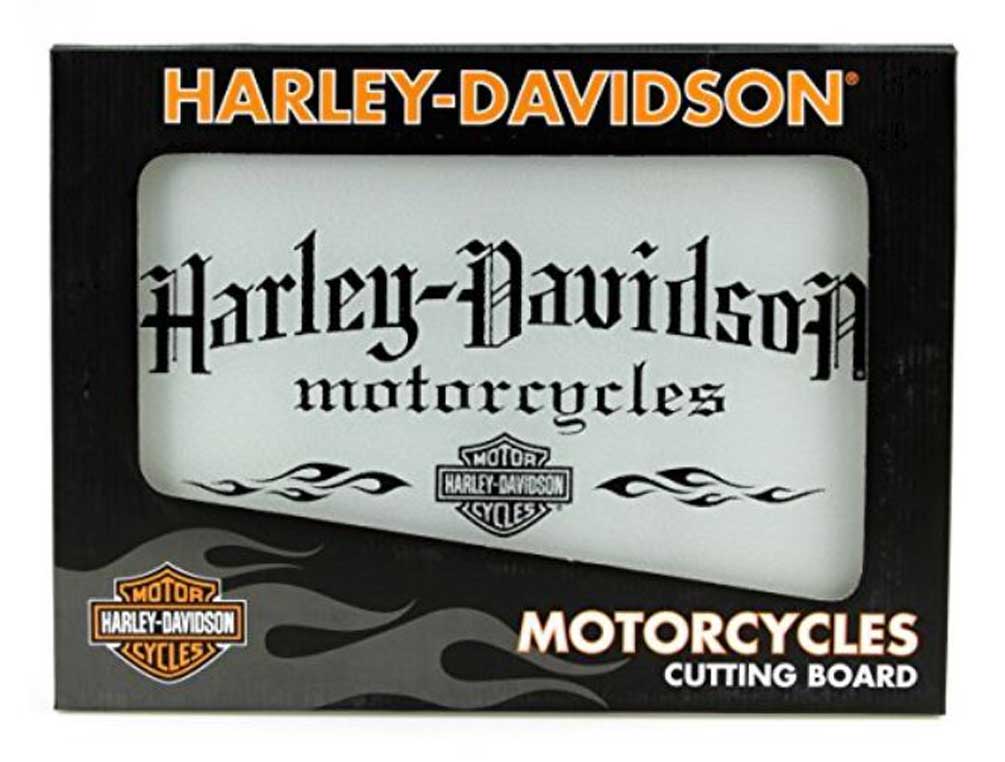 Harley-Davidson Motorcycle Tempered Glass Cutting Board w/ Handles HDL-18504 - No Hassle Returns at Wisconsin Harley