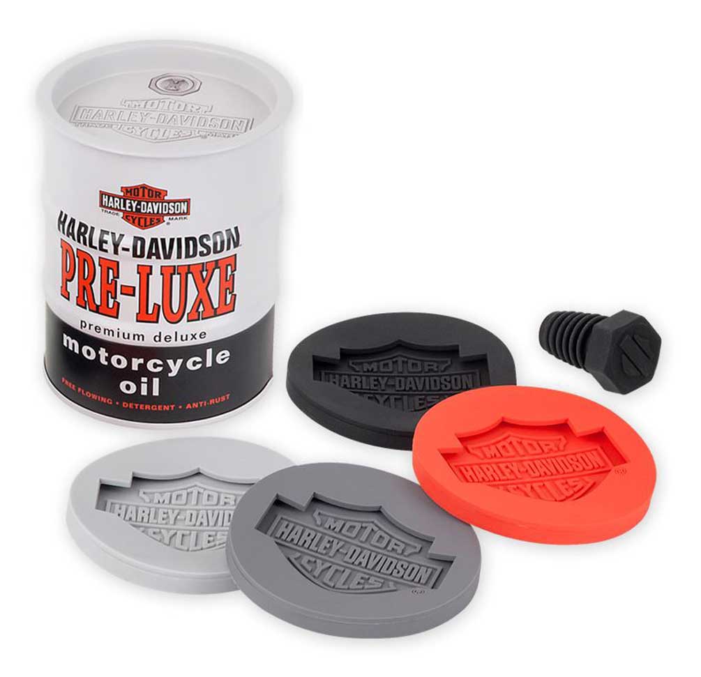 Harley-Davidson Oil Drum Wine Gift Set, Genuine Bar & Shield Logo HDL-18549 - Wisconsin Harley-Davidson
