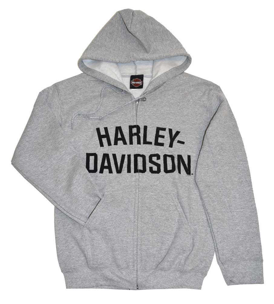 Harley-Davidson Men's Hooded Sweatshirt Jacket, H-D Hoodie H-D Gray 30296640 - Wisconsin Harley-Davidson