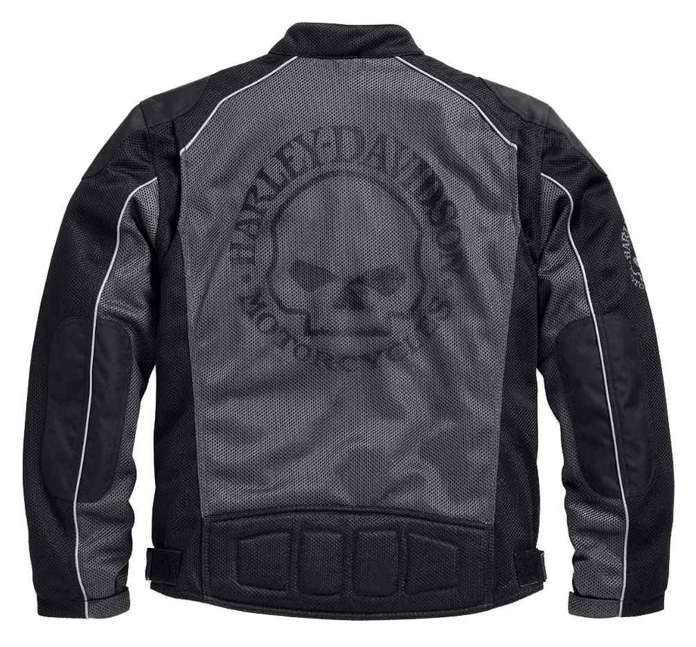 Harley-Davidson® Men's Riding Mesh Jacket, Willie G. Skull, Black