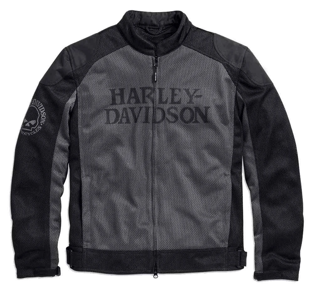 Harley-Davidson Men's Riding Mesh Jacket, Willie G. Skull, Black 98092-15VM - Wisconsin Harley-Davidson
