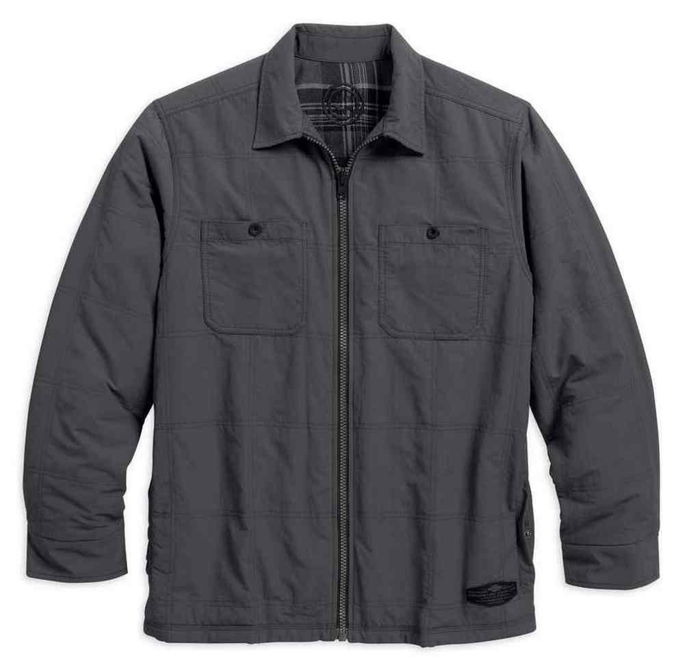 Harley-Davidson Free Shipping - Harley-Davidson Men's Reversible Flannel Plaid Shirt Jacket, Grey 96054-16VM - Free Shipping on many products plus Orders Over $99