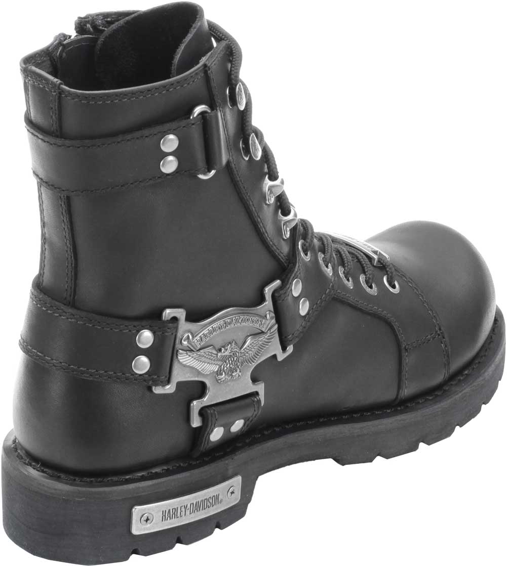 Harley-Davidson Men's Charles 7-Inch Black Lace Boots. Inside Zipper. D96052 - No Hassle Returns at Wisconsin Harley