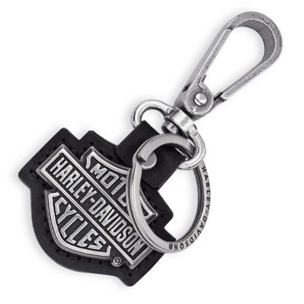 Harley-Davidson Cut-out Bar & Shield Logo Key Chain Fob, Black 99444-06V - Wisconsin Harley-Davidson