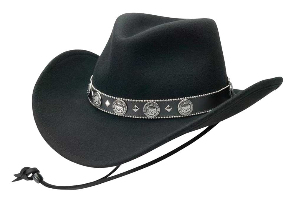 black crushable cowboy hat