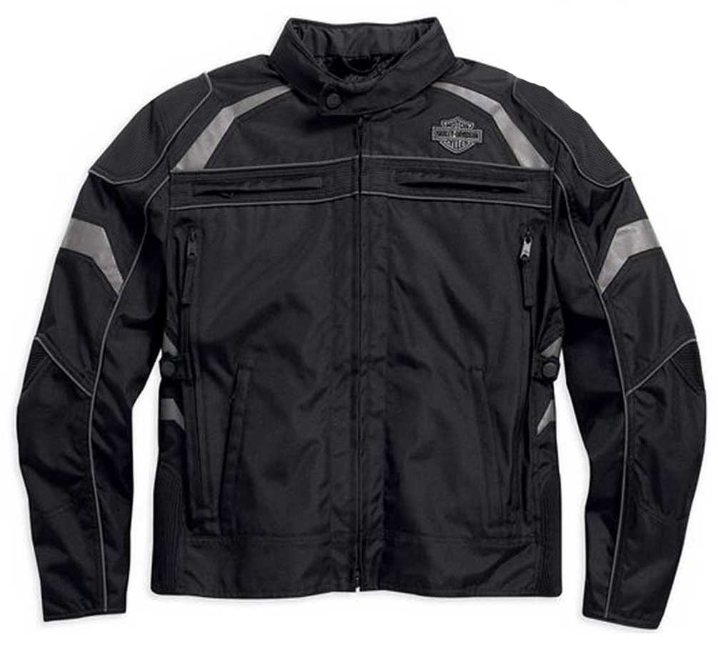 Harley-Davidson® Men's Medallion Reflective Riding Jacket, Black