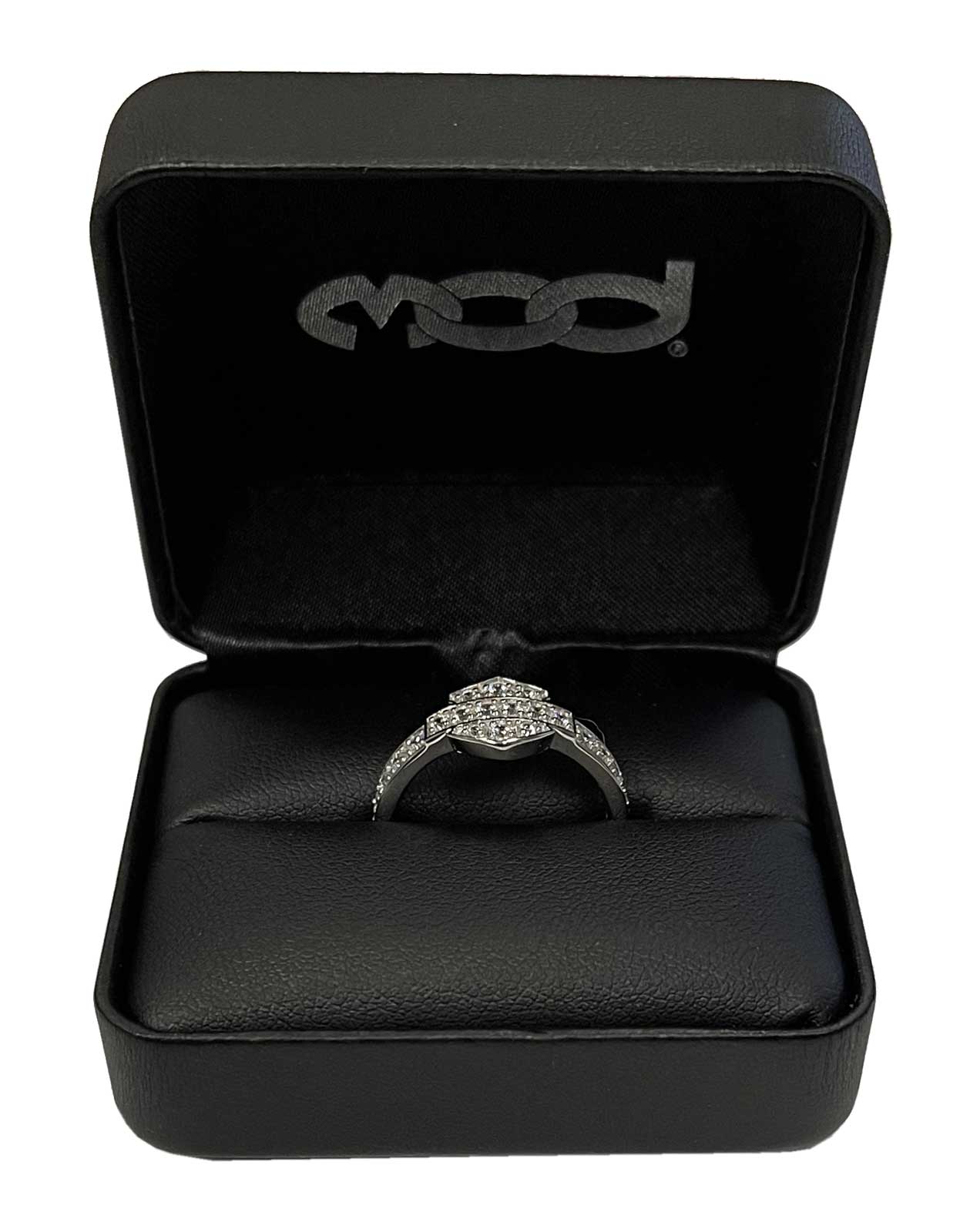 Harley-Davidson Women's Ring, Silver Bling Bar & Shield Band, Silver HDR0159 - Largest Selection of Harley-Davidson Products