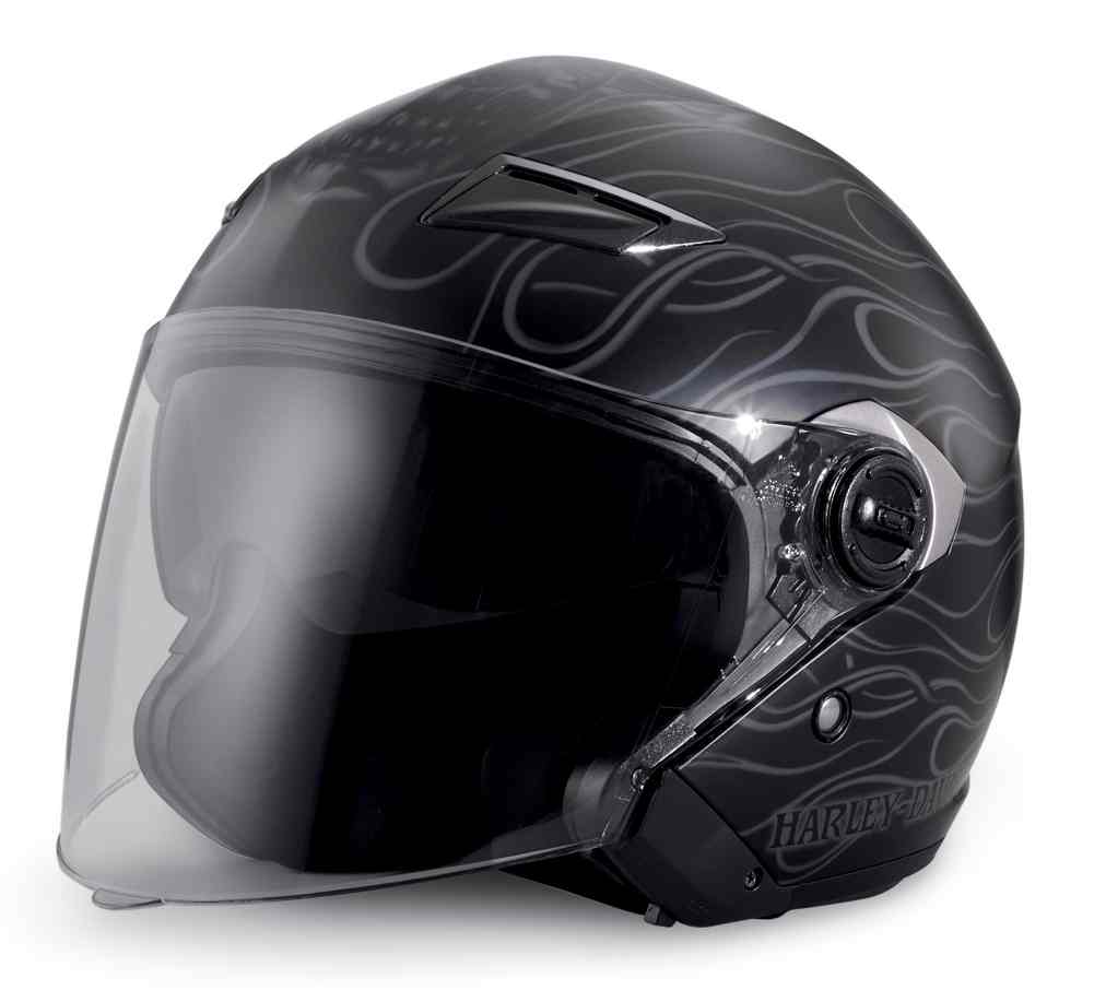 Harley-Davidson Men's Splendor Sun Shield M01 3/4 Helmet, Matte Black 98209-16VM - Wisconsin Harley-Davidson