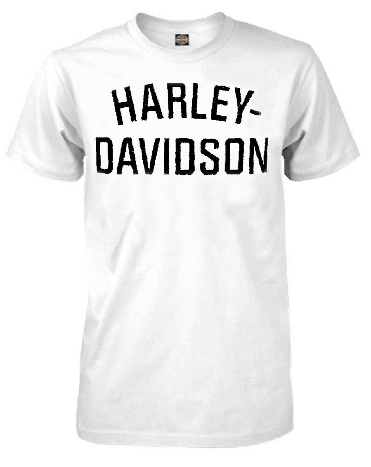 Harley-Davidson Men's T-Shirt, Heritage Distressed Short Sleeve, White 30294029 - Wisconsin Harley-Davidson