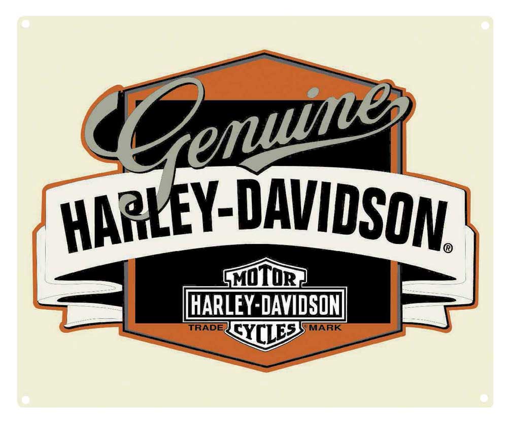 Harley-Davidson Genuine H-D Banner Tin Metal Sign 14 x 17 Inch  2010241 - Wisconsin Harley-Davidson