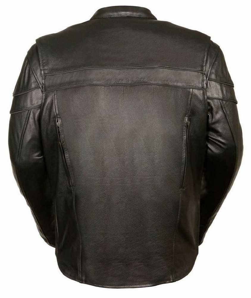 Milwaukee Leather Men's Sporty Scooter Crossover Leather Jacket ML1408 - No Hassle Returns at Wisconsin Harley