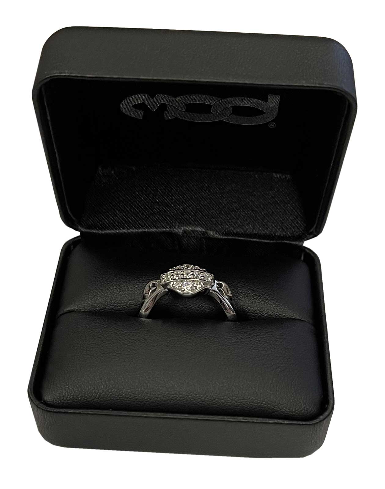 Harley-Davidson Women's Ring, Inferior Flames Embellished B&S, Silver HDR0358 - No Hassle Returns at Wisconsin Harley