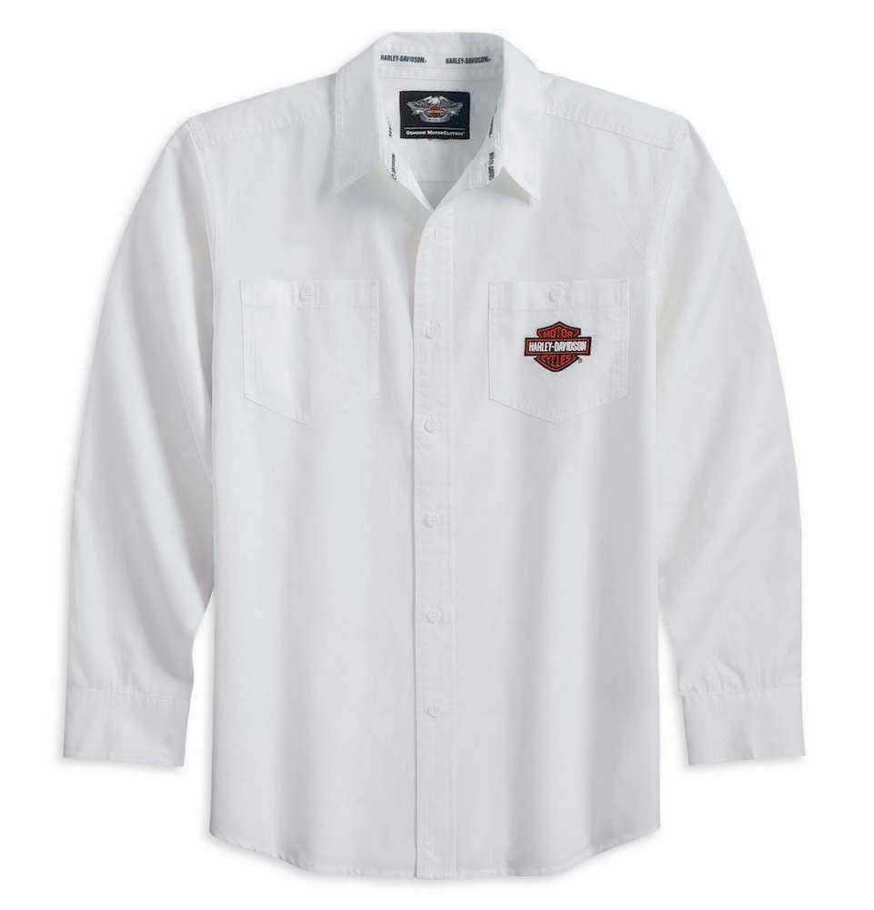 Tonal Flames Long Sleeve Woven Shirt 