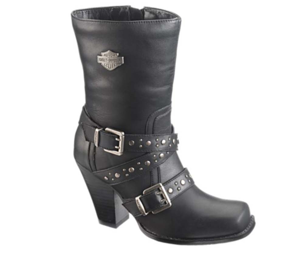 Harley-Davidson Women's Obsession Black 7.0-Inch Boots, 3.25-Inch Heels D85229 - Wisconsin Harley-Davidson