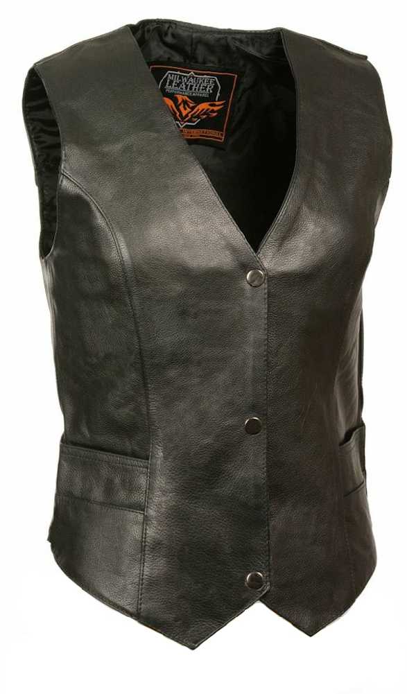Milwaukee Leather Women's Classic Vest w/ Buffalo Snaps ML1253 - Wisconsin Harley-Davidson