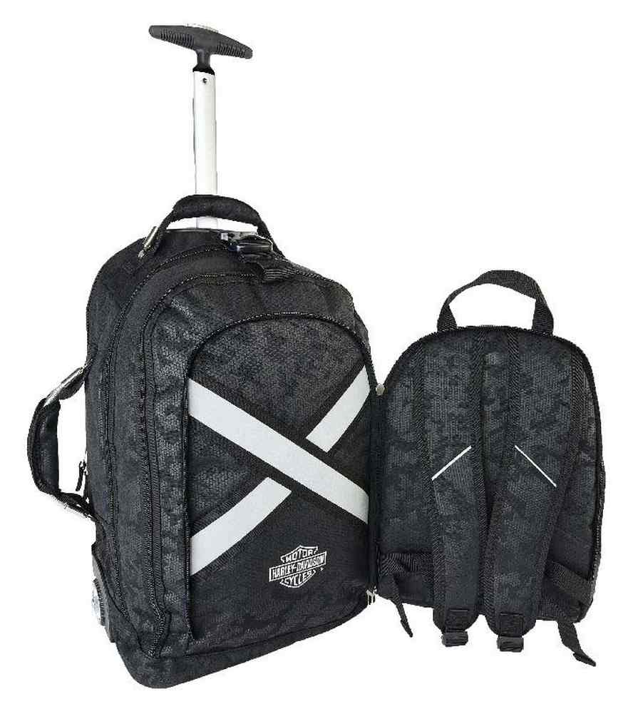 Harley-Davidson X-treme Collection Wheeling Backpack, Black Night Vision 99218 - Wisconsin Harley-Davidson