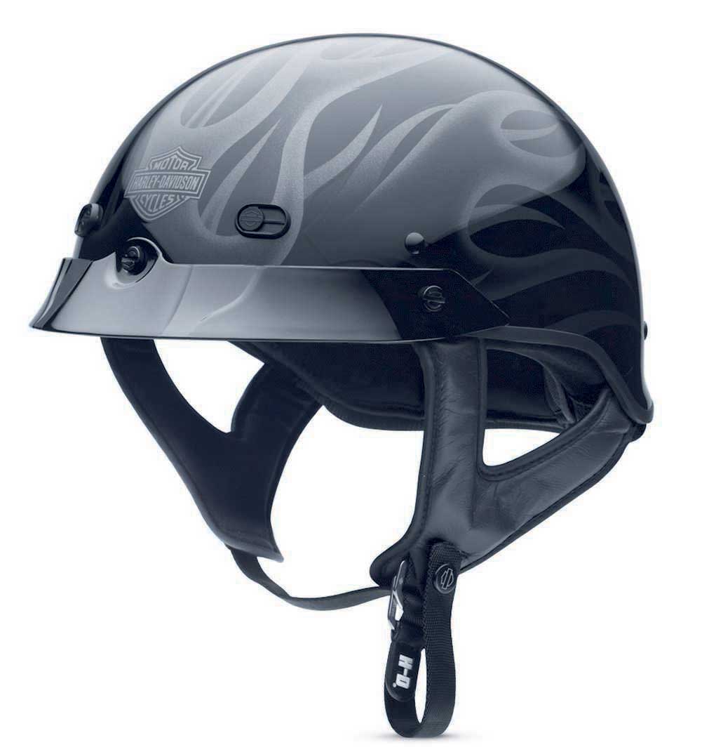 Harley-Davidson® Men's Flame Spoiler Half Helmet Gloss Black 98206