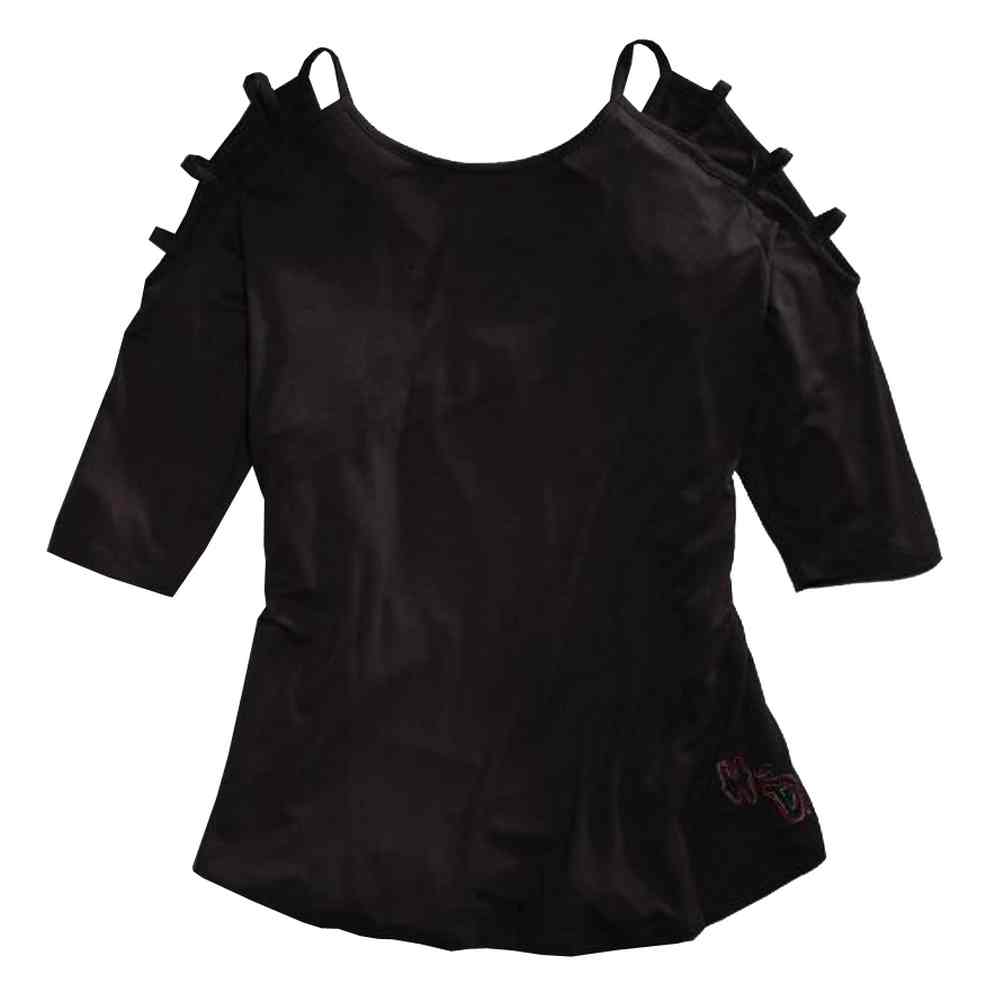 Harley-Davidson Free Shipping - Harley-Davidson Women's Open Sleeve Top Shirt Scroll Cross, Black. 96047-15VW - Free Shipping on many products plus Orders Over $99