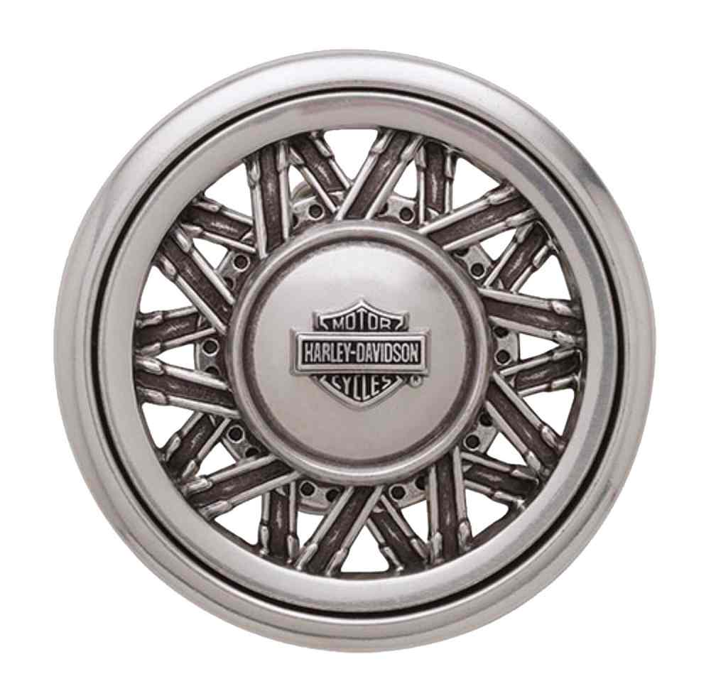 Harley-Davidson Mens Belt Buckle, Bar & Shield Spinner Buckle, Silver 97671-16VM - Wisconsin Harley-Davidson