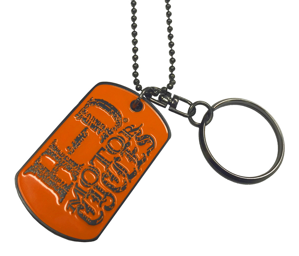 Harley-Davidson® Edgy H-D Skull Performance Dog Tag, Chain & Key Ring  8004880