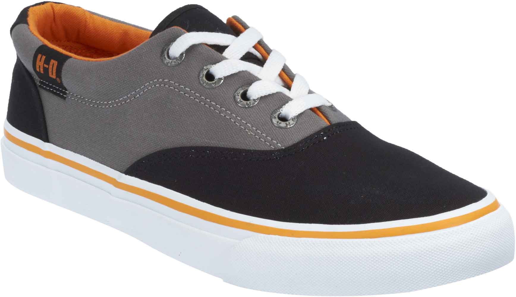 Harley-Davidson Men's Lawthron Grey/White Canvas Sneakers. D93324 (Grey, 7) - Wisconsin Harley-Davidson