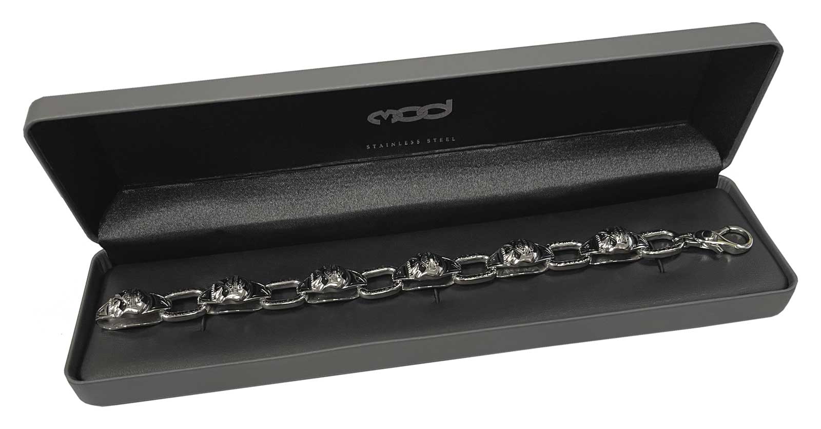 Harley-Davidson Men's Steel Skull Link Bracelet 9 Inch HSB0003/9 - No Hassle Returns at Wisconsin Harley