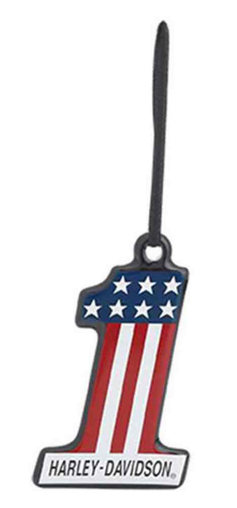 Harley-Davidson Vintage #1 Ceramic Christmas Ornament, Red/White/Blue. 96850-16V - Wisconsin Harley-Davidson