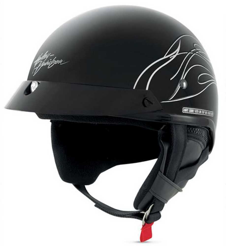 Harley-Davidson Womens Destination Half Helmet, Gloss Black Fiberglass 98260-07V - Wisconsin Harley-Davidson