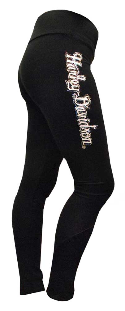 Harley-Davidson® Women's Leggings, Quilt Blocking Embellished H-D