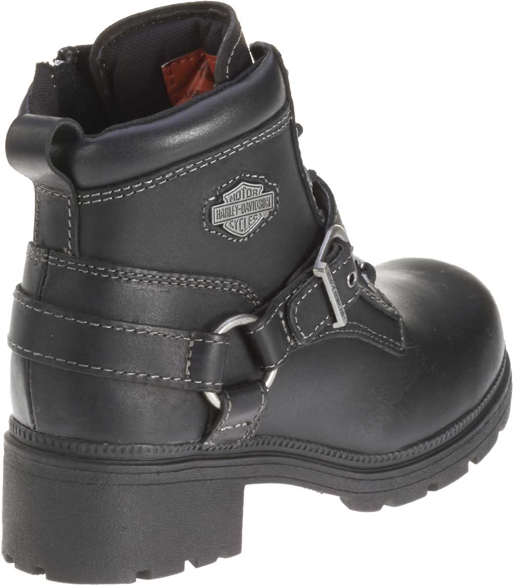 Harley-Davidson® Women's Tegan 4-Inch Black Lace-Up Boots. D84424
