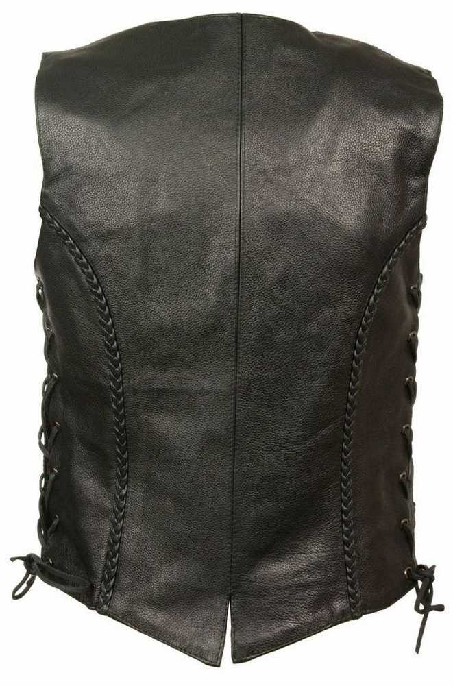 Harley-Davidson Free Shipping - Milwaukee Leather Women's Braided Side Lace Vest w/ Classic Snaps ML1255 - Free Shipping on many products plus Orders Over $99
