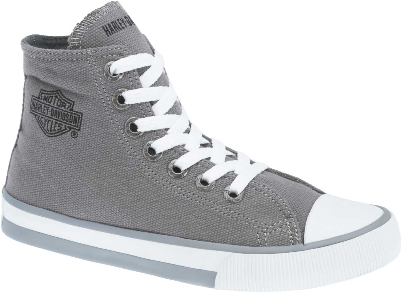 Harley-Davidson® Men's Nathan Grey Canvas Hi-Top Athletic