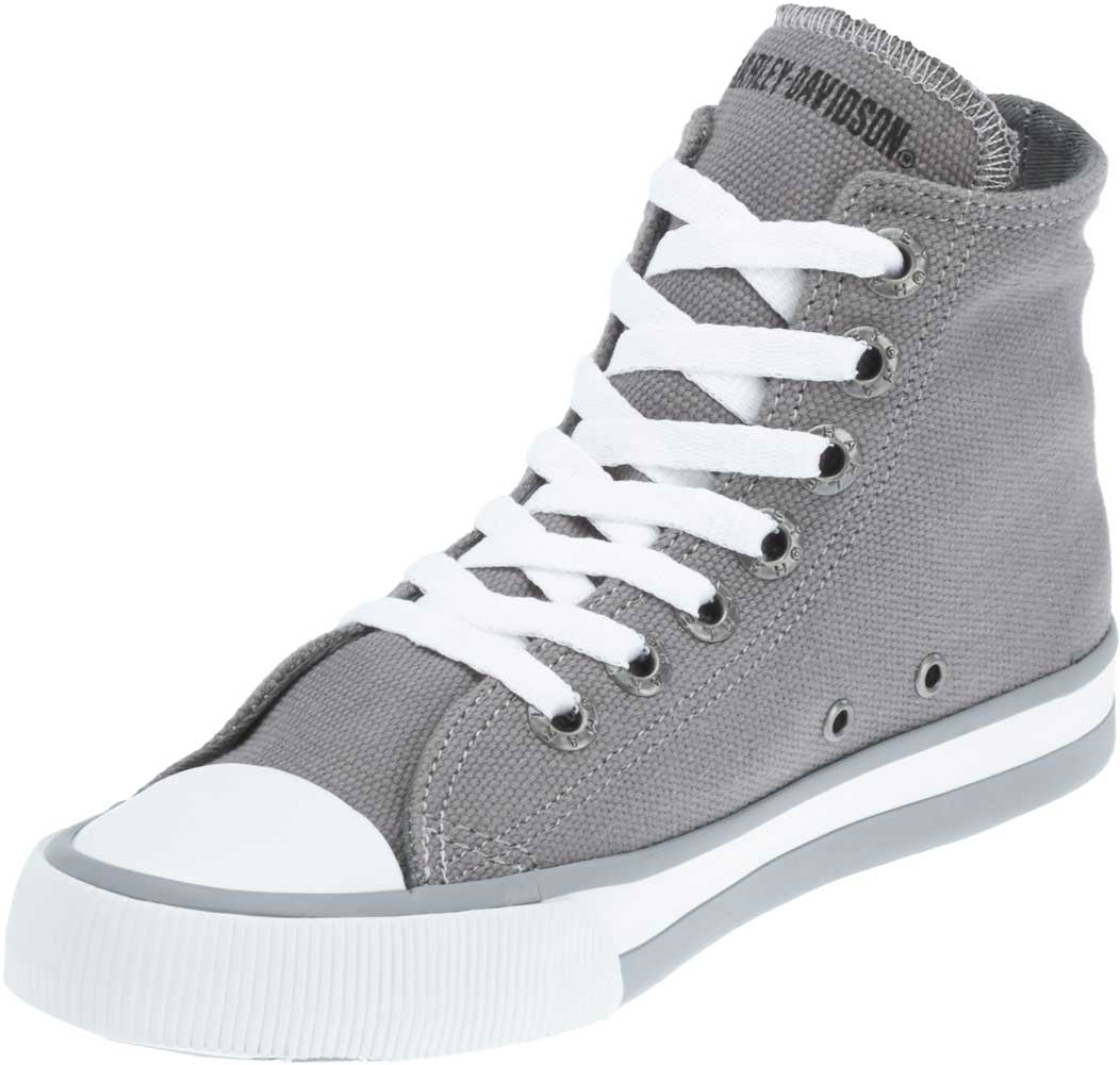 Harley-Davidson Free Shipping - Harley-Davidson Men's Nathan 4.25" Grey Canvas Hi-Top Athletic Sneakers D93819 - Free Shipping on many products plus Orders Over $99