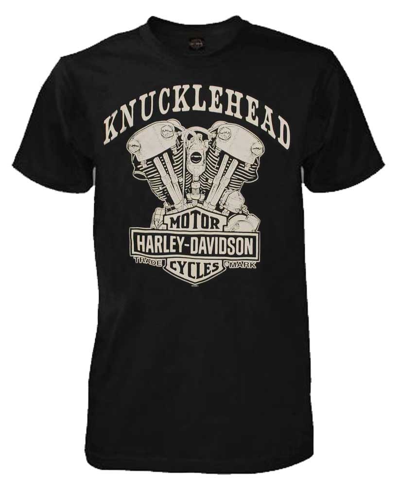Harley-Davidson Men's Knucklehead Engine Authentic T-Shirt Black 30298302 - Wisconsin Harley-Davidson