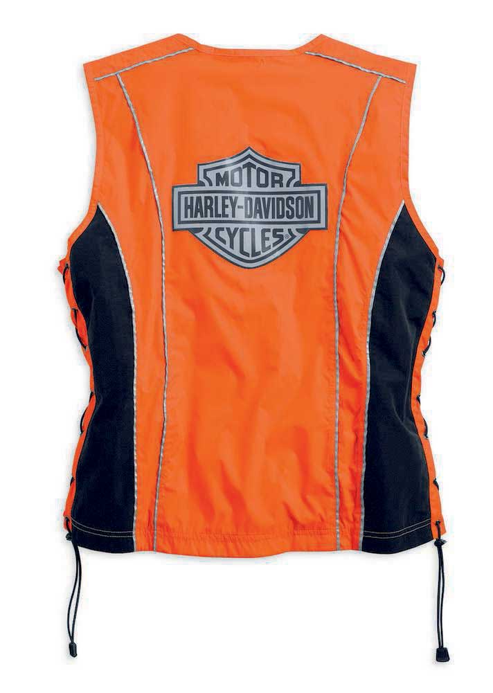Harley-Davidson® Women's Hi-Vis Vest, Safety Reflective Orange