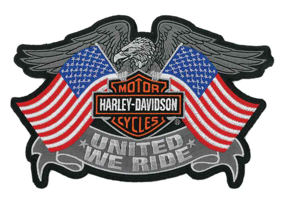 Harley-Davidson 6 in. Embroidered Eagle Freedom Machine Emblem Sew