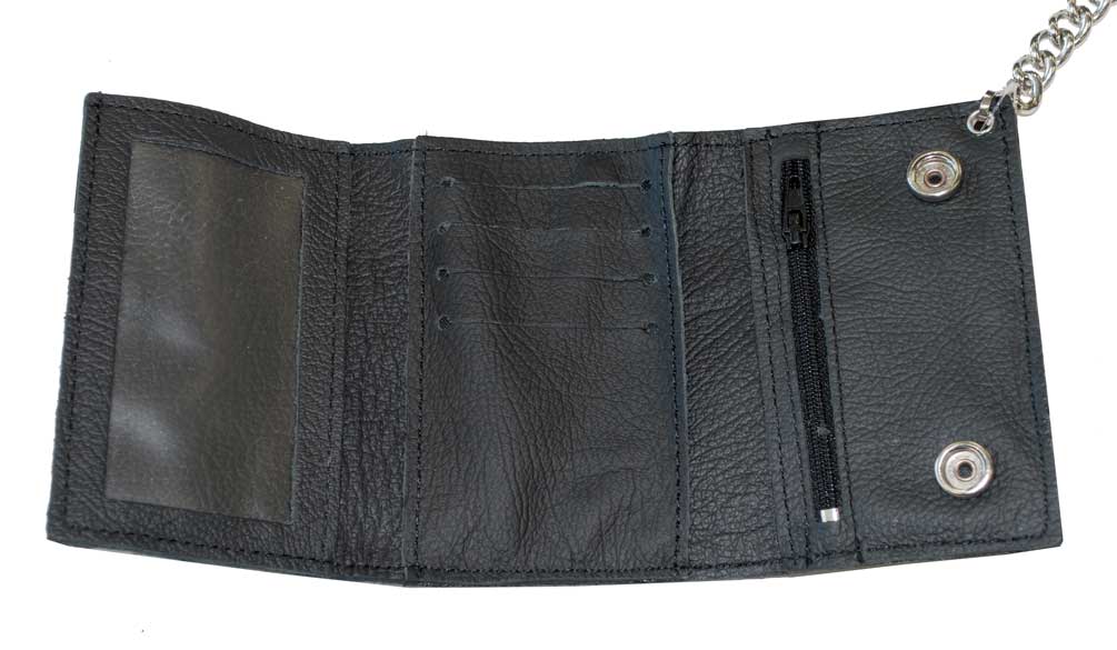 Harley-Davidson Free Shipping - Harley-Davidson Men's B&S Basket Weave Tri-Fold Biker Chain Wallet Black BH338 - Free Shipping on many products plus Orders Over $99