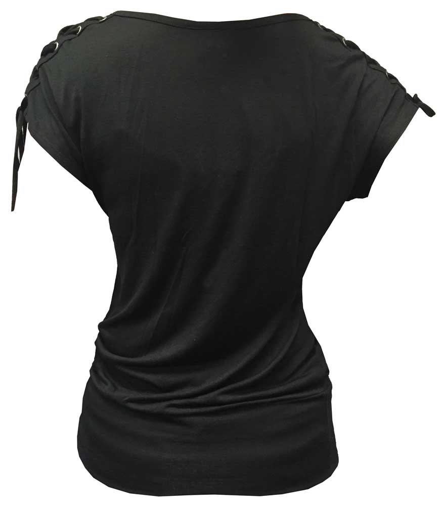 Harley-Davidson Free Shipping - Harley-Davidson Women's Embellished H-D Script Winged Short Sleeve Tee, Black - Free Shipping on many products plus Orders Over $99