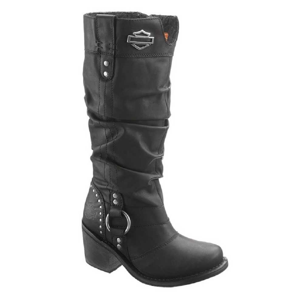 Harley-Davidson Women's Jana Black Boots. 13-Inch Shaft, 3-Inch Heels D83562 - Wisconsin Harley-Davidson
