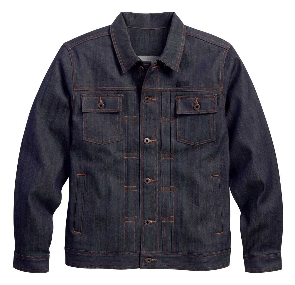 Harley-Davidson Men's Raw Denim Trucker Jacket, Water-Resistant 96044-15VM - Wisconsin Harley-Davidson