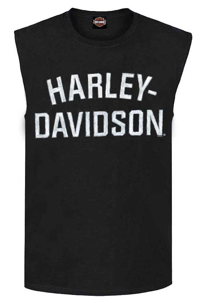 Harley-Davidson Men's Heritage H-D Script Muscle Shirt Tank Top, Black 30296631 - Wisconsin Harley-Davidson